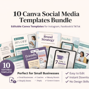 10 canva social media templates bundle