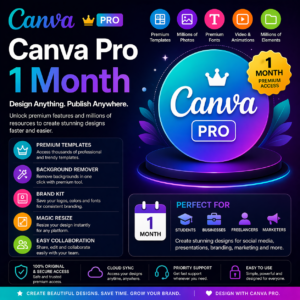 canva pro 1 month