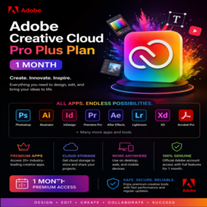 adobe creative cloud — pro plus plan 1 months